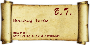 Bocskay Teréz névjegykártya