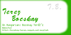 terez bocskay business card